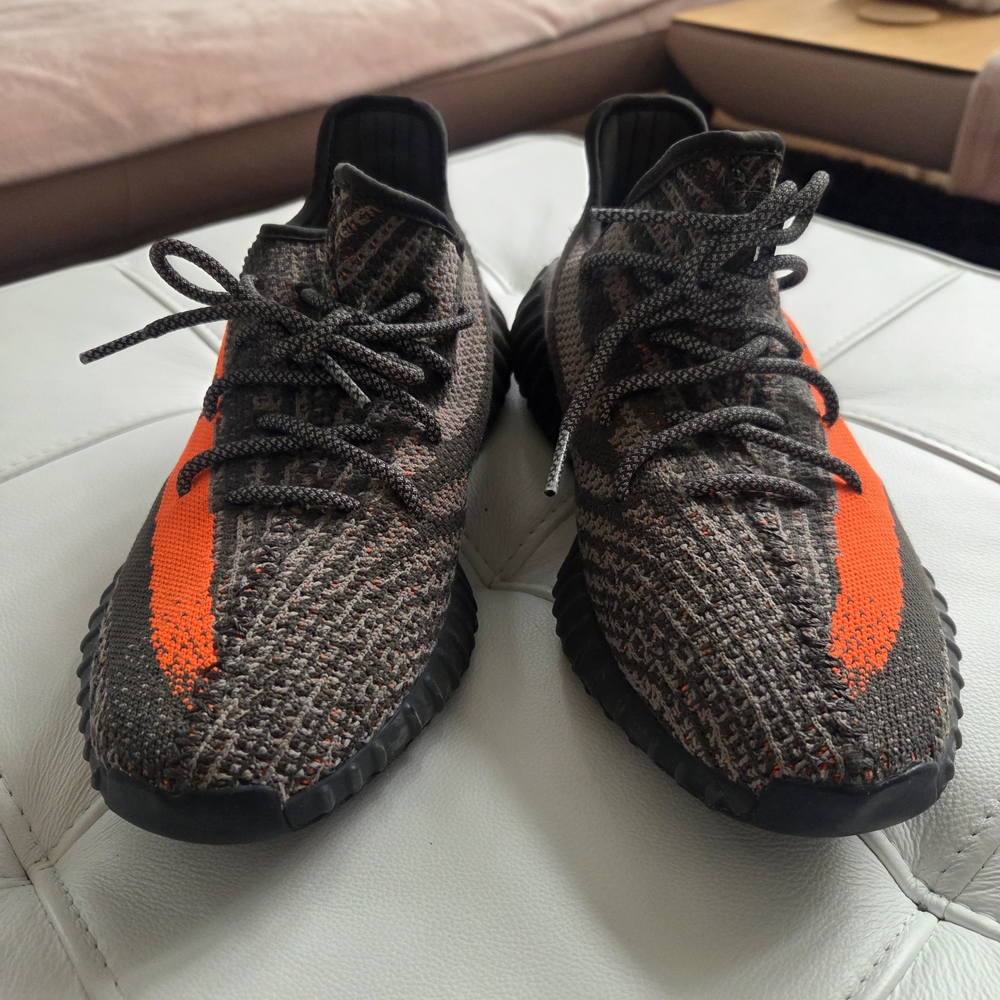Yeezy Men's Sneakers in Black and Orange